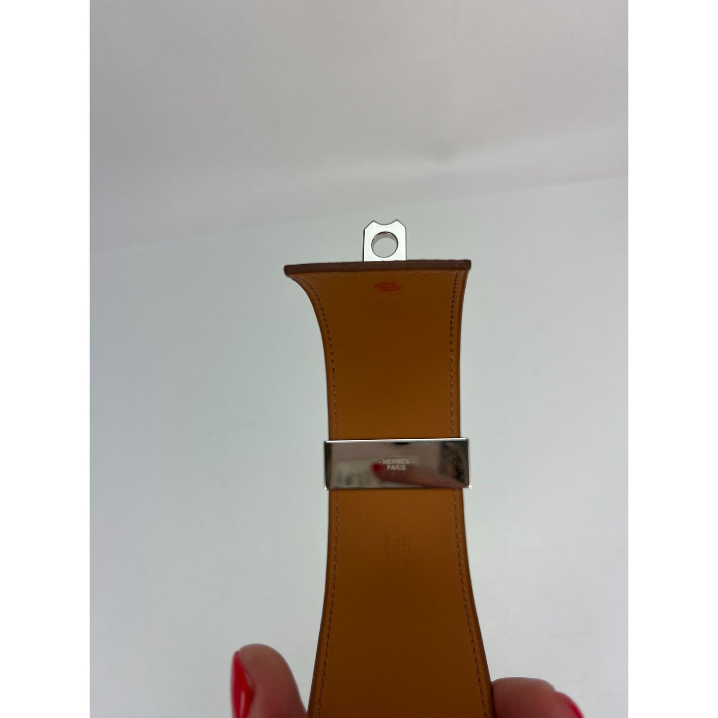 Hermes Leather COLLIER DE CHIEN CDC Rose Jaipur Epsom Bracelet