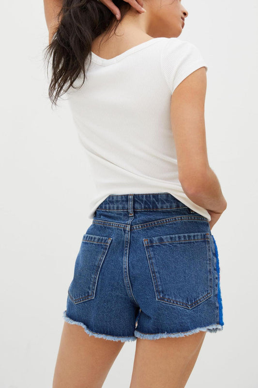 Farm Rio Crochet Denim Shorts Size 30 Waist