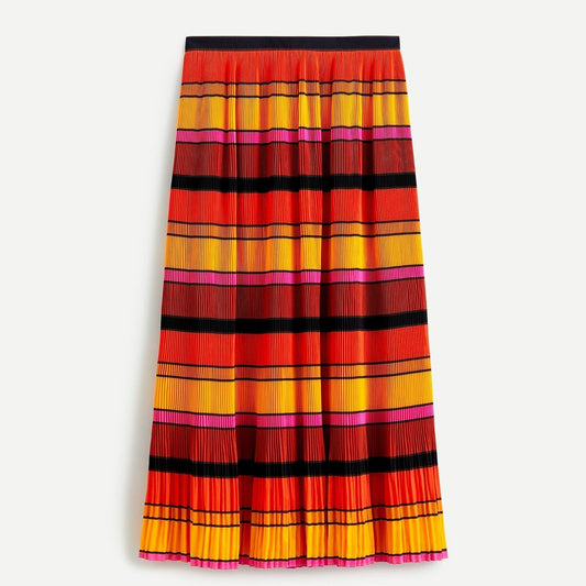 J CREW Pleated Midi Skirt Size 14