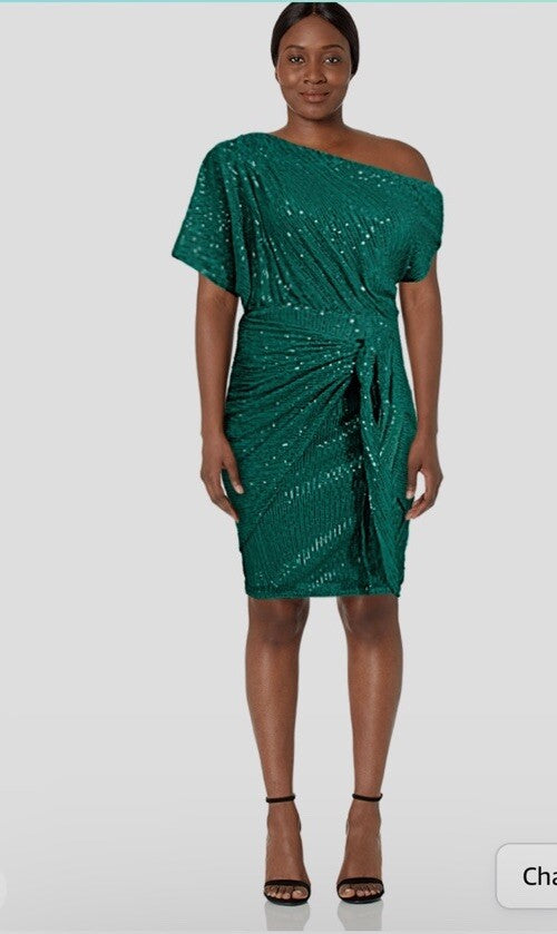 Grace Karin Sequin Off Shoulder Midi Dress Size XLarge