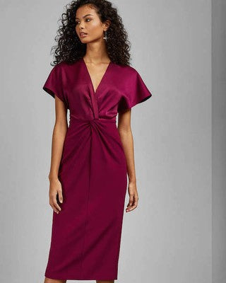 Ted Baker Ellame Wrap Over Bodycon Dress Size 4