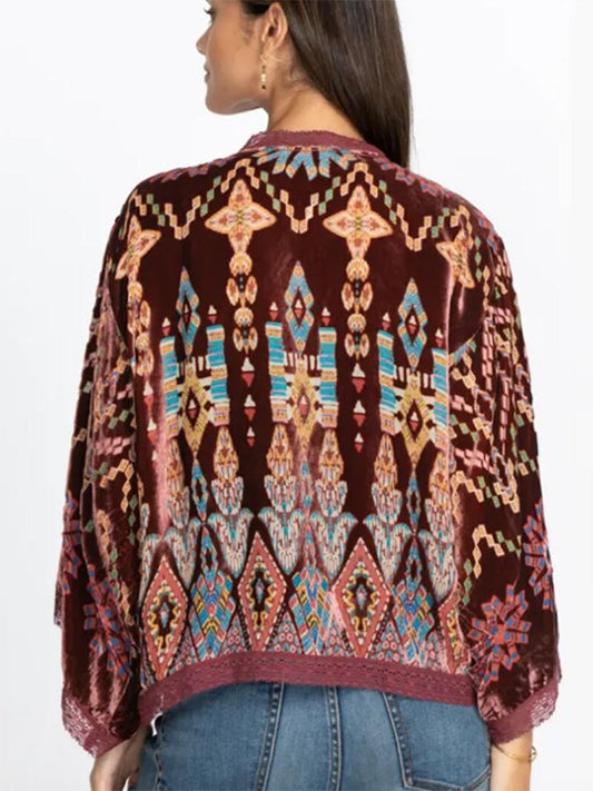 Johnny Was GEO Burnout Dazy Kimono One Size