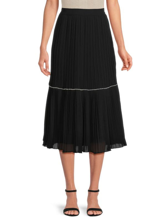 WDNY
Tiered Pleated Midi Skirt