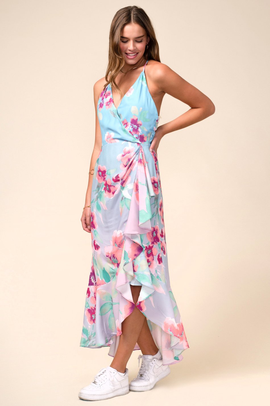 Adelyn Rae Maisy Midi Floral Dress XLarge