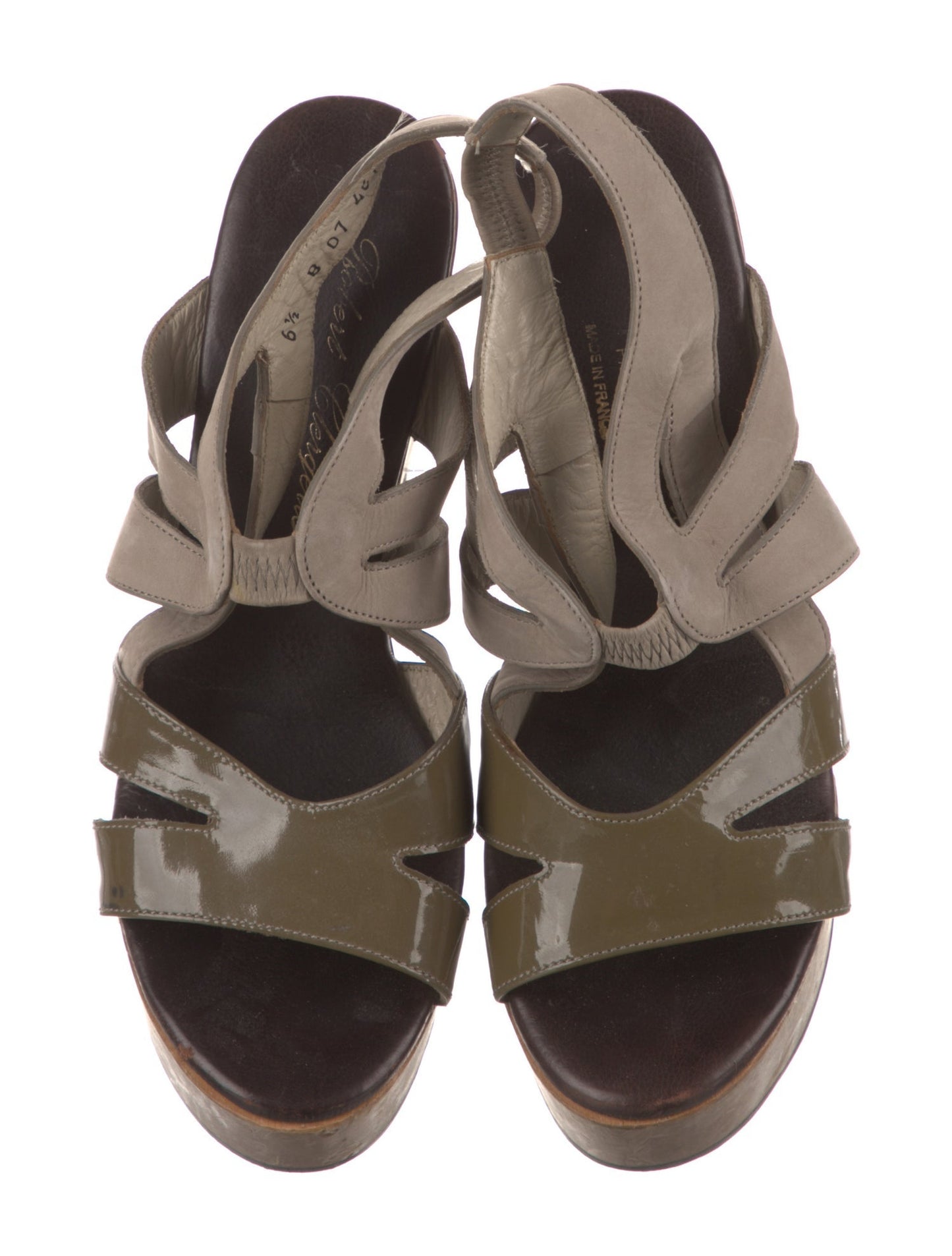 Robert Clergerie Leather Slingback Sandals