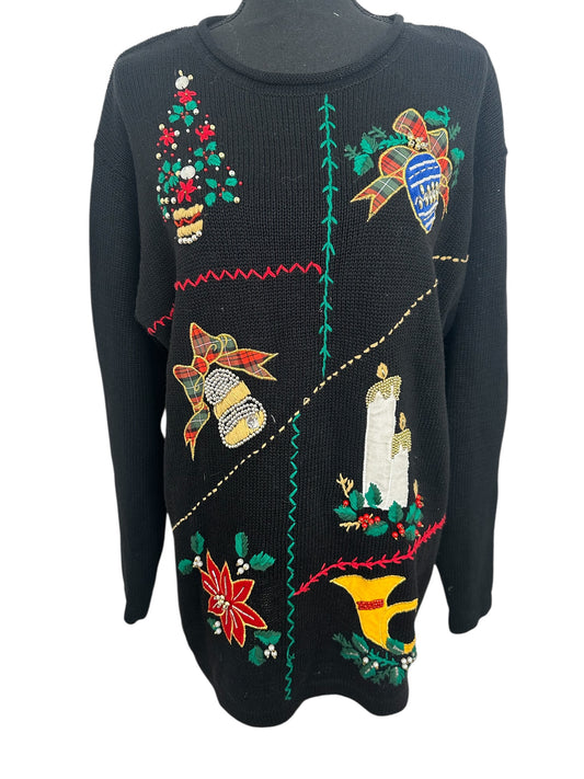 Victoria Jones Ugly Christmas Sweater Size Large