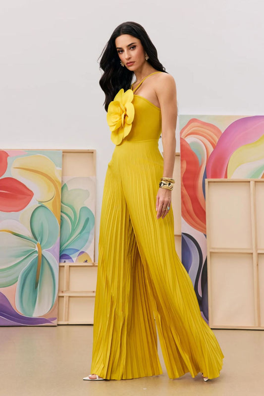 Metamorphosis Girl Yellow Flower Jumpsuit Size 3XL