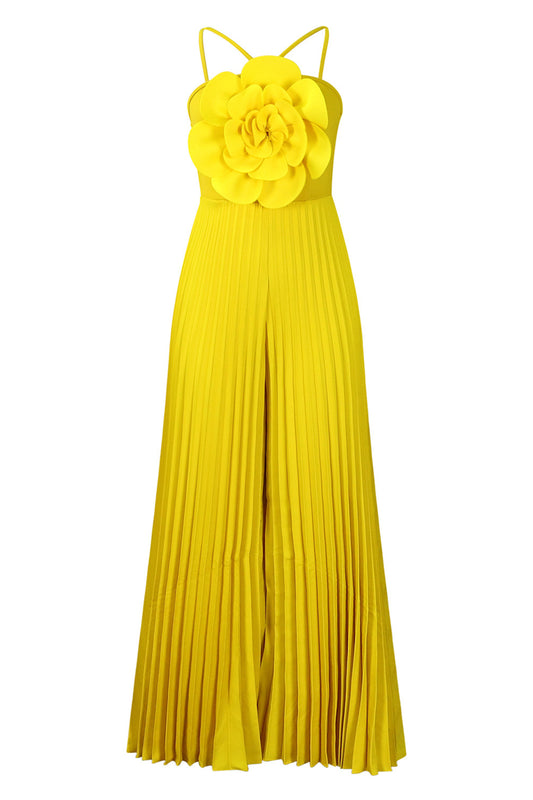 Metamorphosis Girl Yellow Flower Jumpsuit Size 3XL