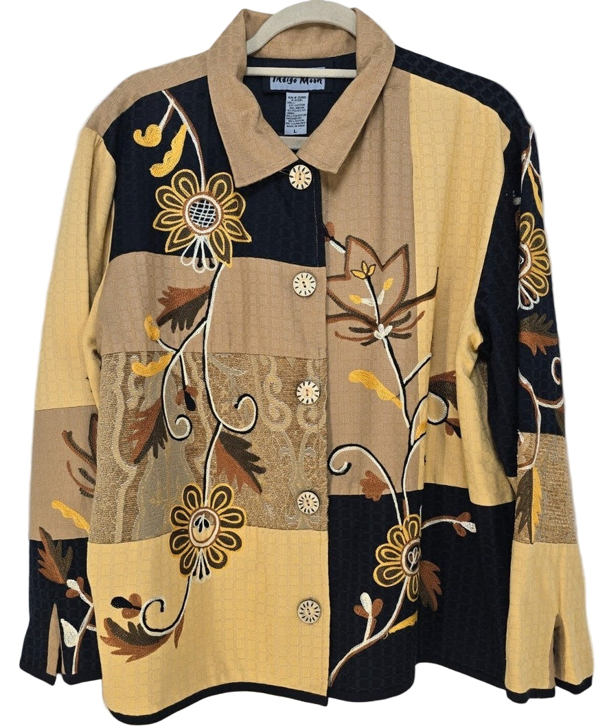 Indigo Moon Black Tan Jacket Size Small