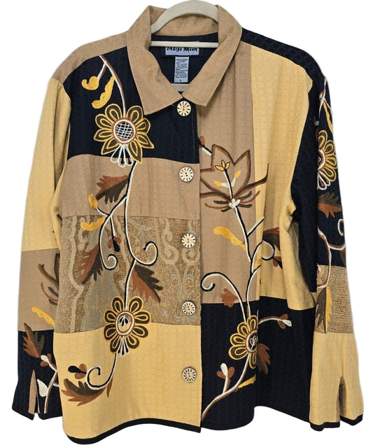 Indigo Moon Black Tan Jacket Size Small