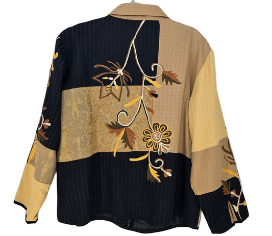 Indigo Moon Black Tan Jacket Size Small