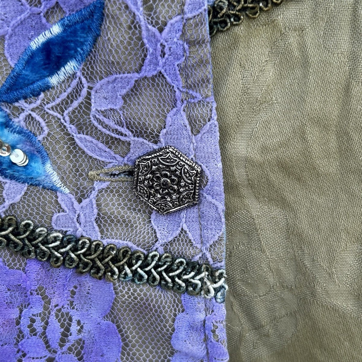 Indigo Moon Blue Olive Jacket Size Medium