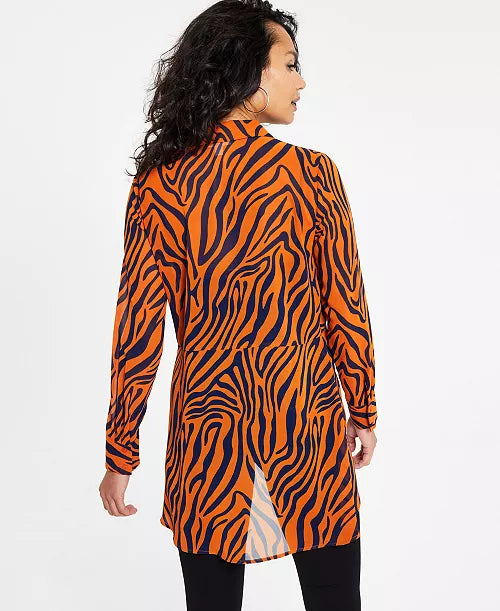 BarIII Animal Print Blouse Size Medium