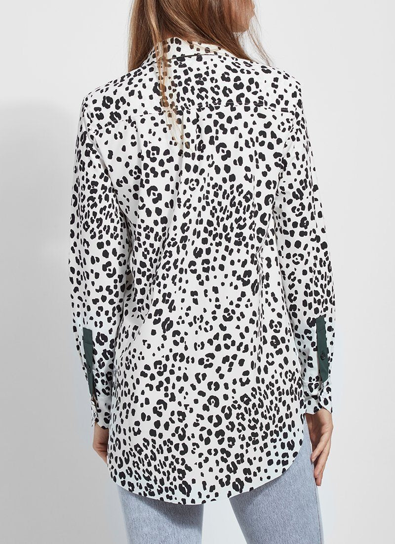 Lysse Schiffer Printed Button-Down Shirt Size Large