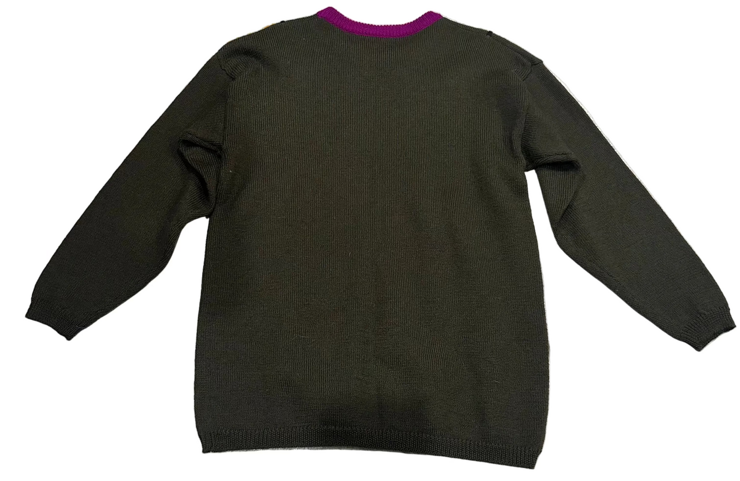 NWT Spree International Olive Colorful Tassels Sweater Size Medium