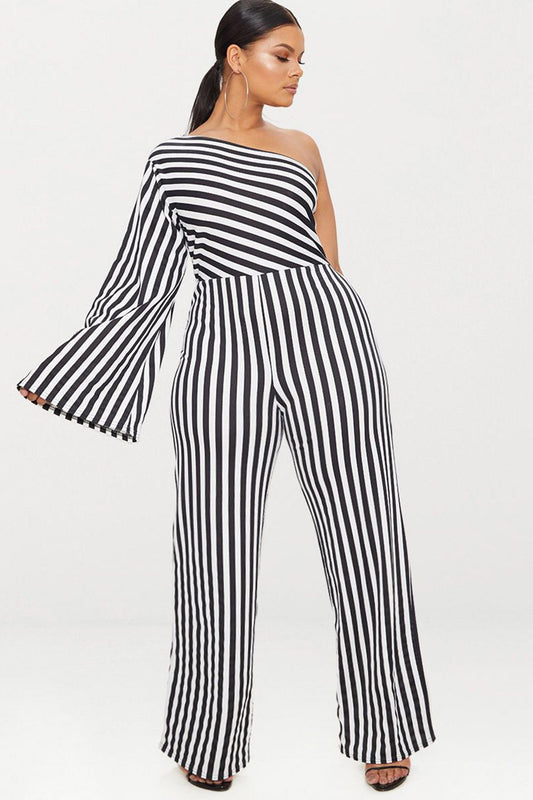 Pretty Little Things Black White Jumpsuit Size 14