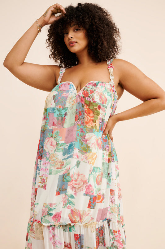 Anthropologie Chiffon Dress Size XSmall (Can fit up to Small)