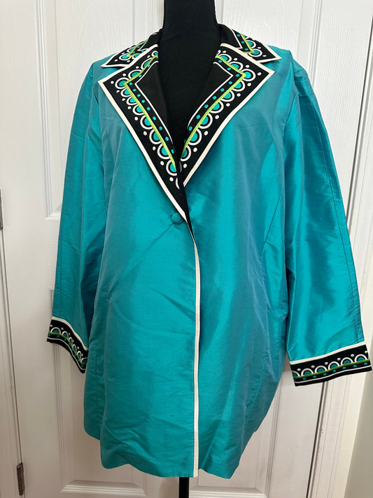 Bob Mackie Silk Jacket Size 1X