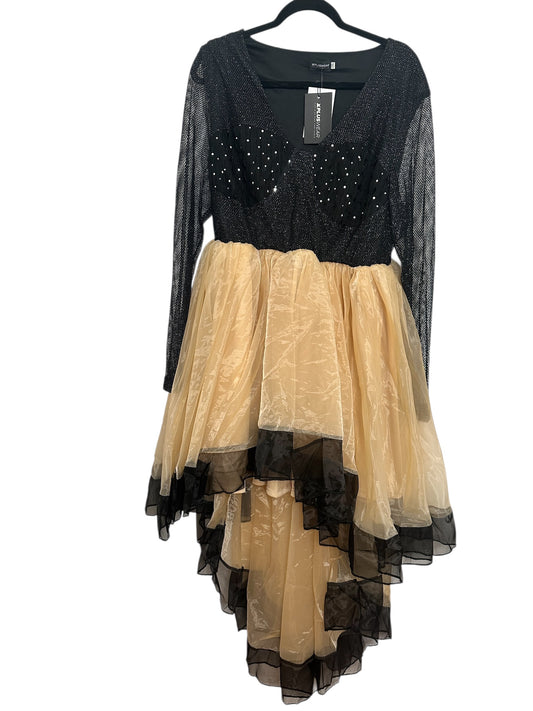 Xplus Wear Black Gold Dress Size 2XL