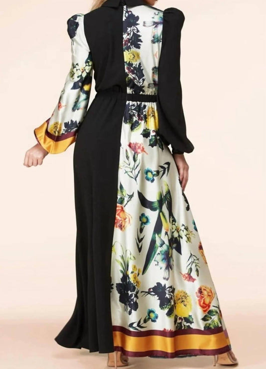 Latisse Black Floral Dress Size Large