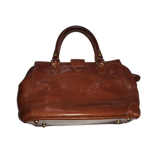 Vintage Brahmin Leather Small Tote Handbag