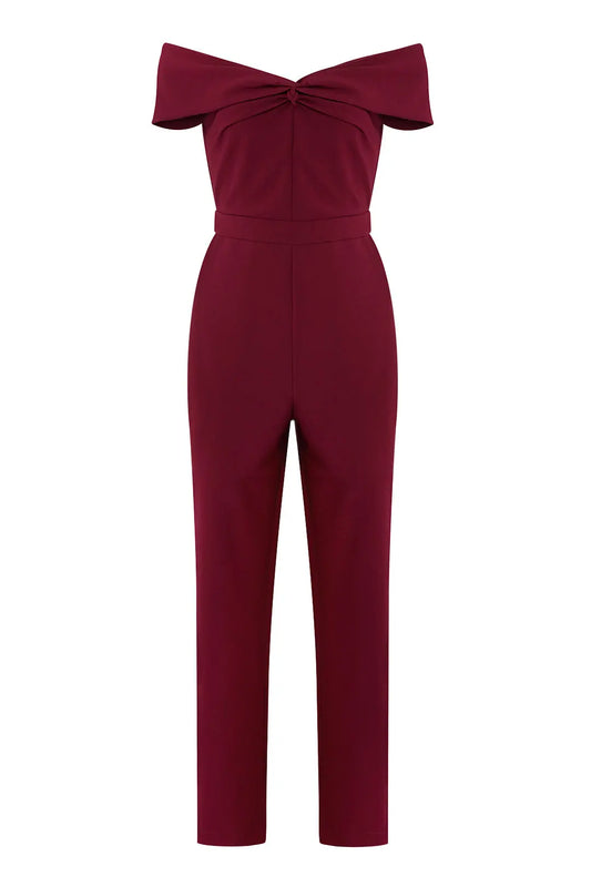 Adelyn Rae Karlie Burgundy Jumpsuit Size Medium
