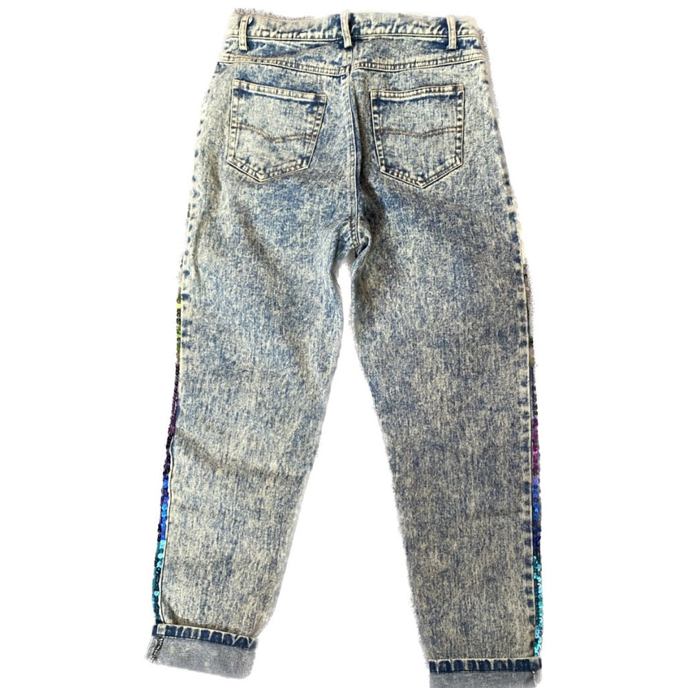 Showtime Sequin Front Jeans Size Small