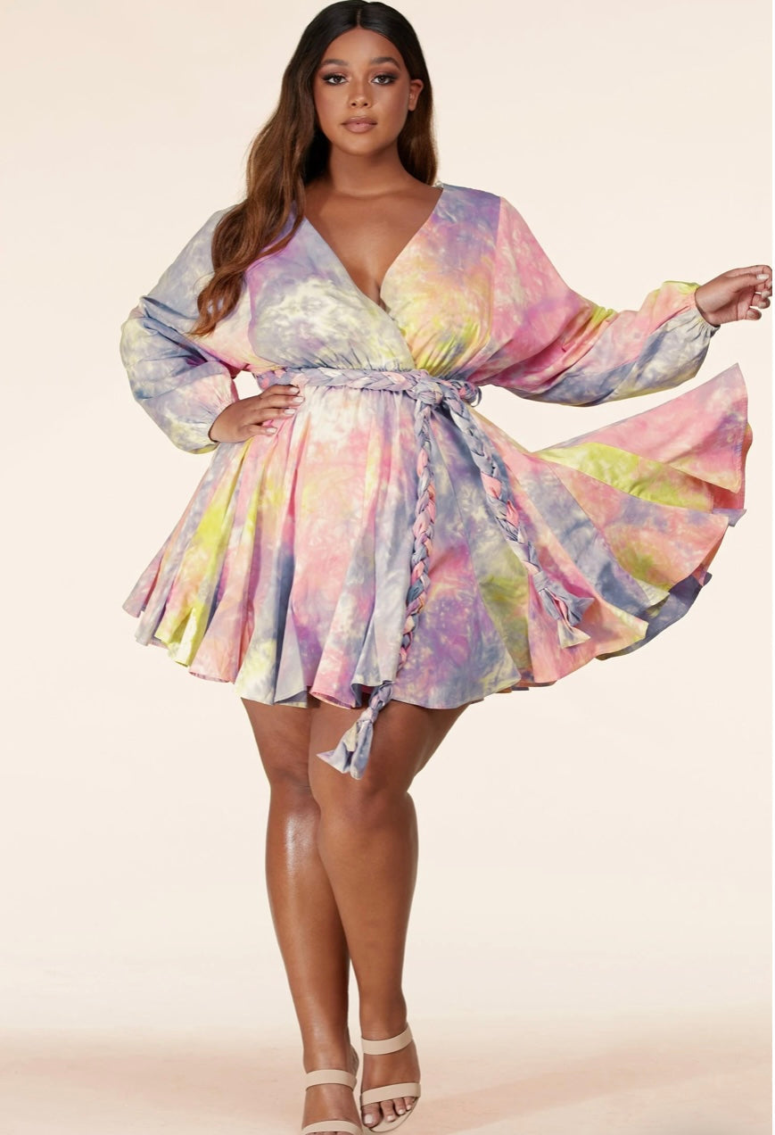 L'atiste By Amy Tie Dye Dress Size 2X