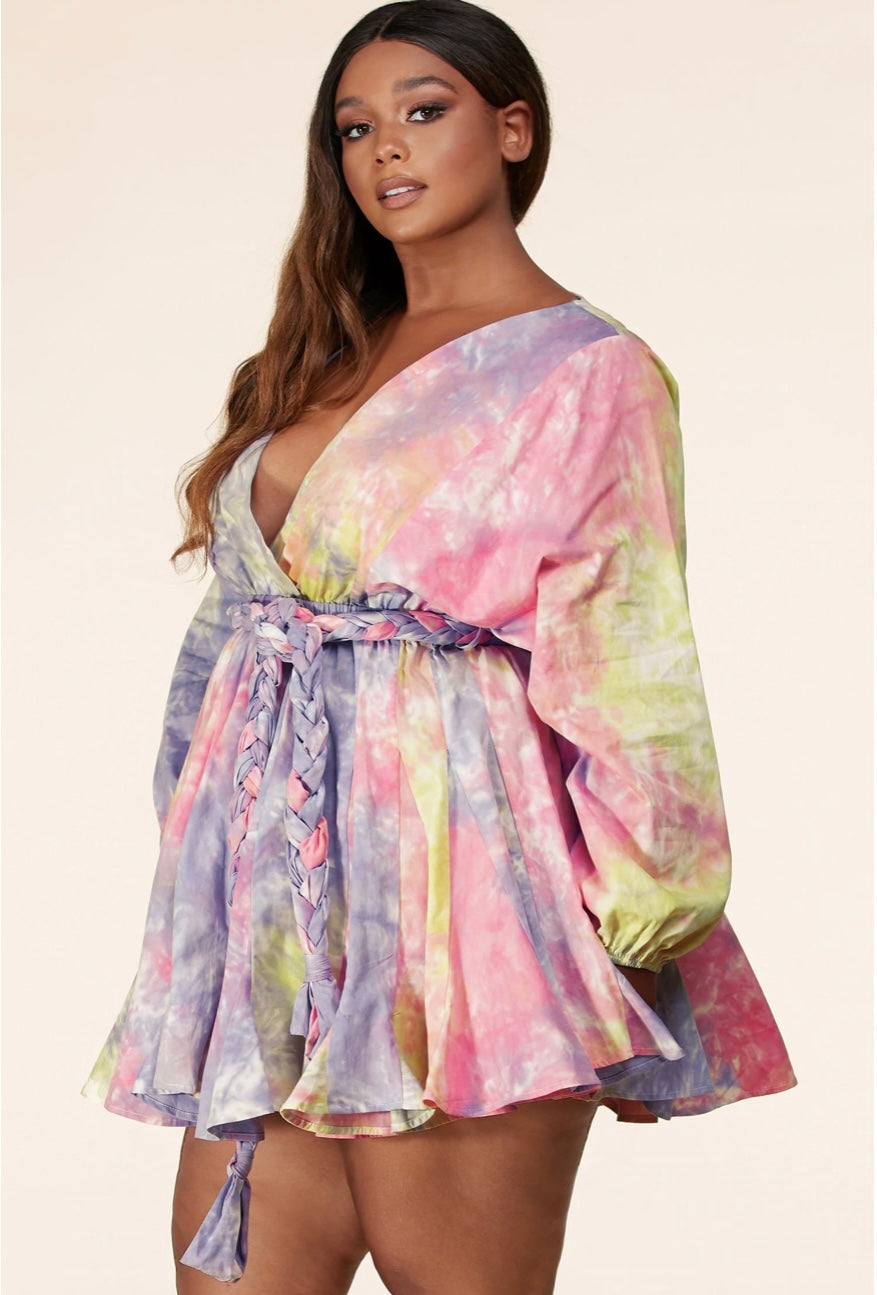 L'atiste By Amy Tie Dye Dress Size 2X