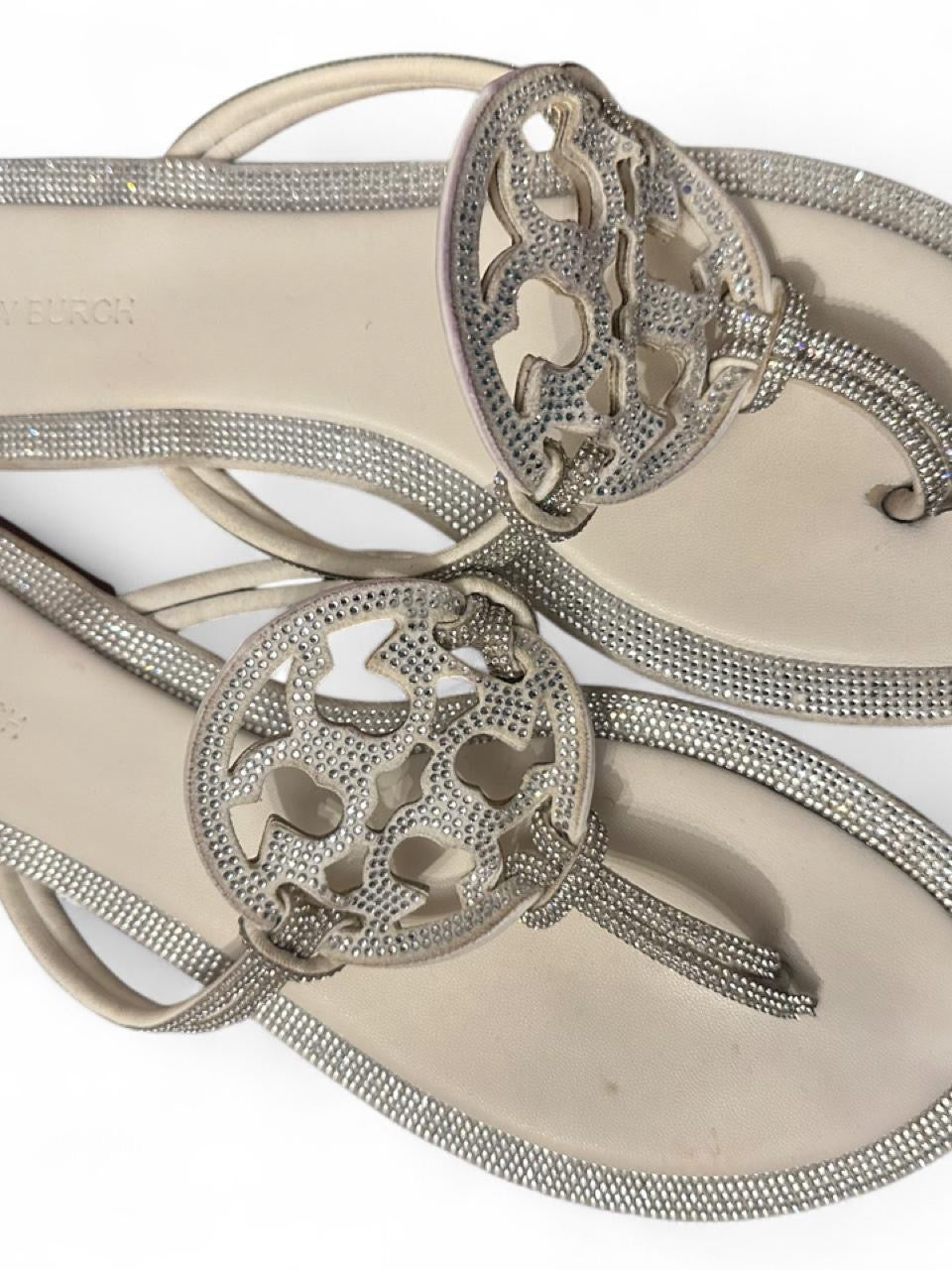 Tory Burch Rhinestone Size 41 (US 11) Very Worn Signs of Wear