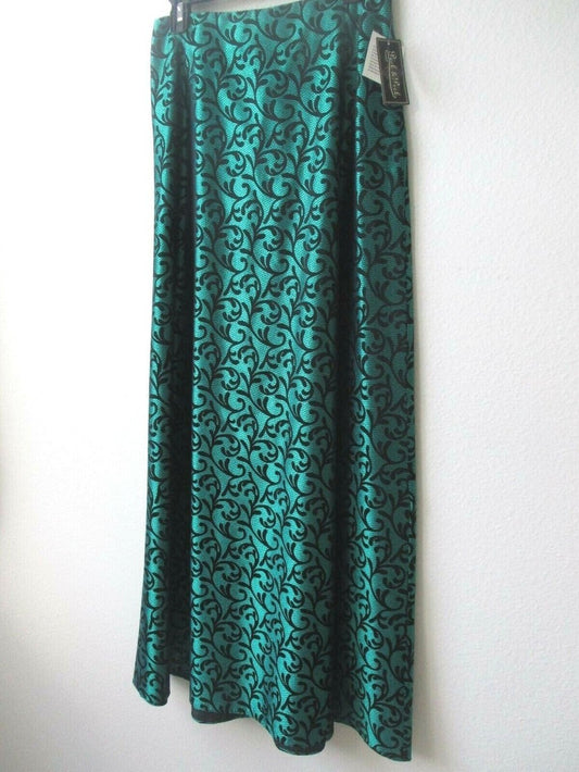 Peck & Peck Green Black Skirt Size 14