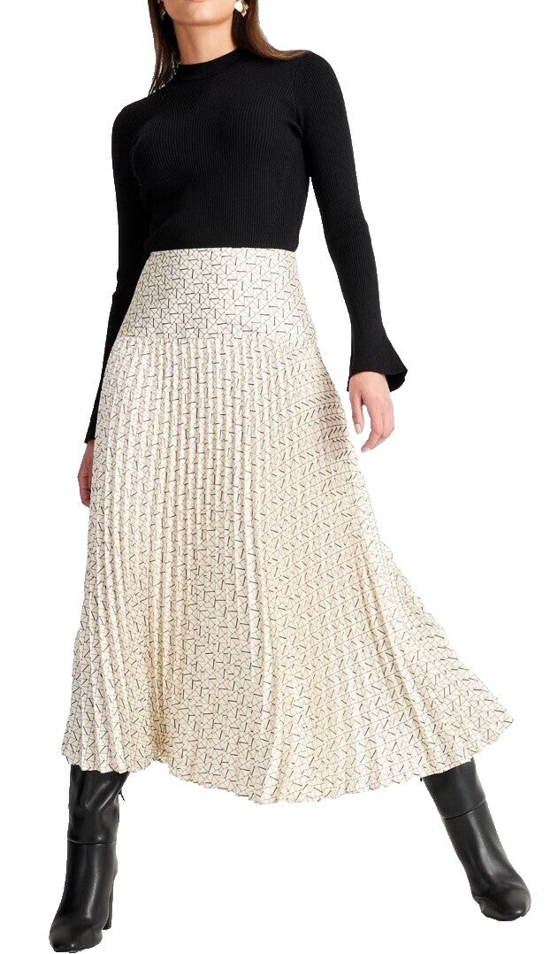 Future Collective Drop Waist Pleated Ankle Skirt Size XLarge