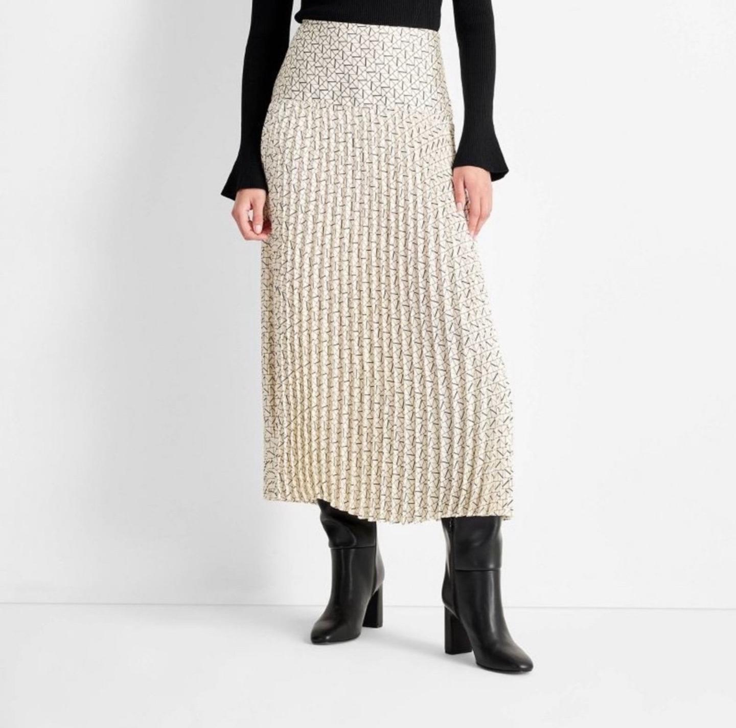 Future Collective Drop Waist Pleated Ankle Skirt Size XLarge