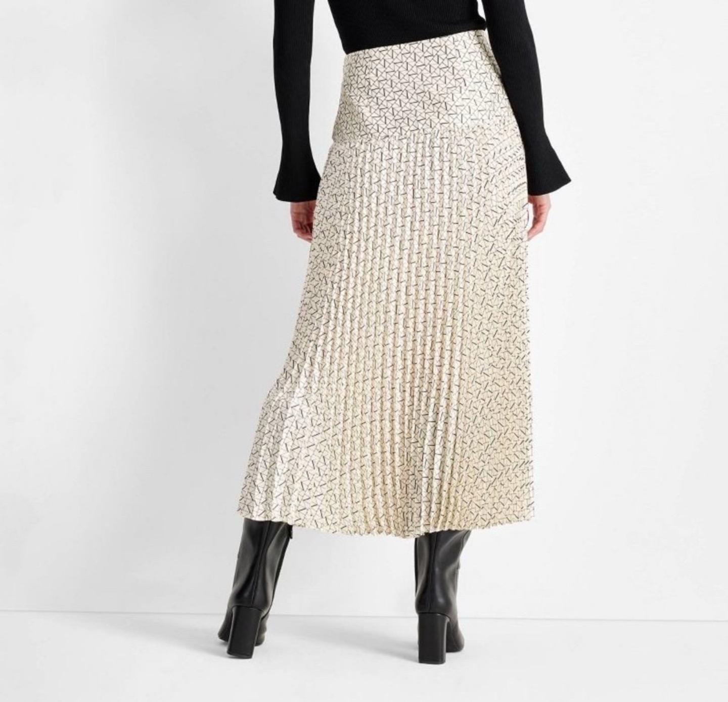 Future Collective Drop Waist Pleated Ankle Skirt Size XLarge