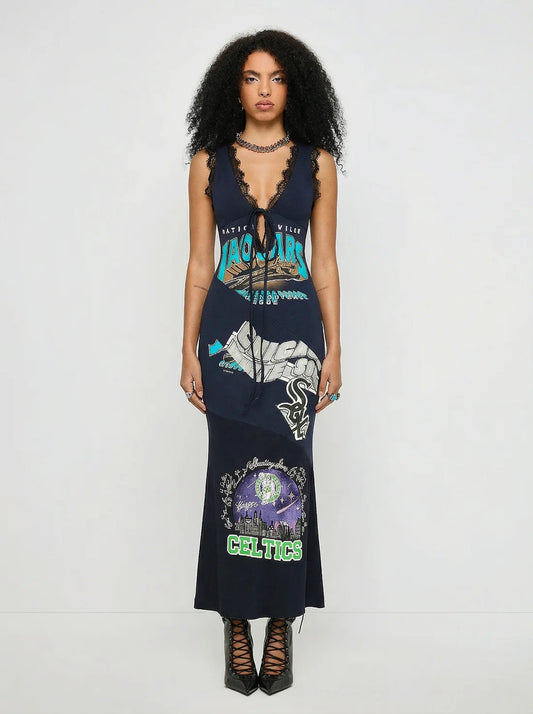 Roller on Ruller T-shirt Maxi Dress Size XLarge