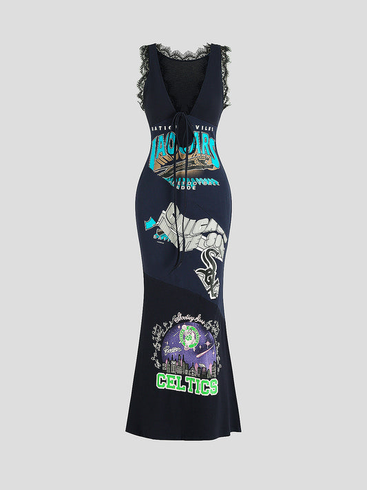 Roller on Ruller T-shirt Maxi Dress Size XLarge