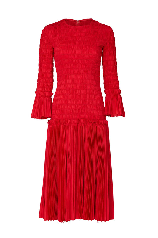 Khaite Pleated Mariella Midi Dress