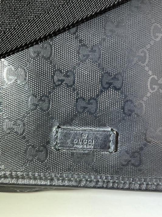 Gucci Men's Messenger GG Supreme Canvas Double Buckle Flap Crossbody Men's Bag Preowned