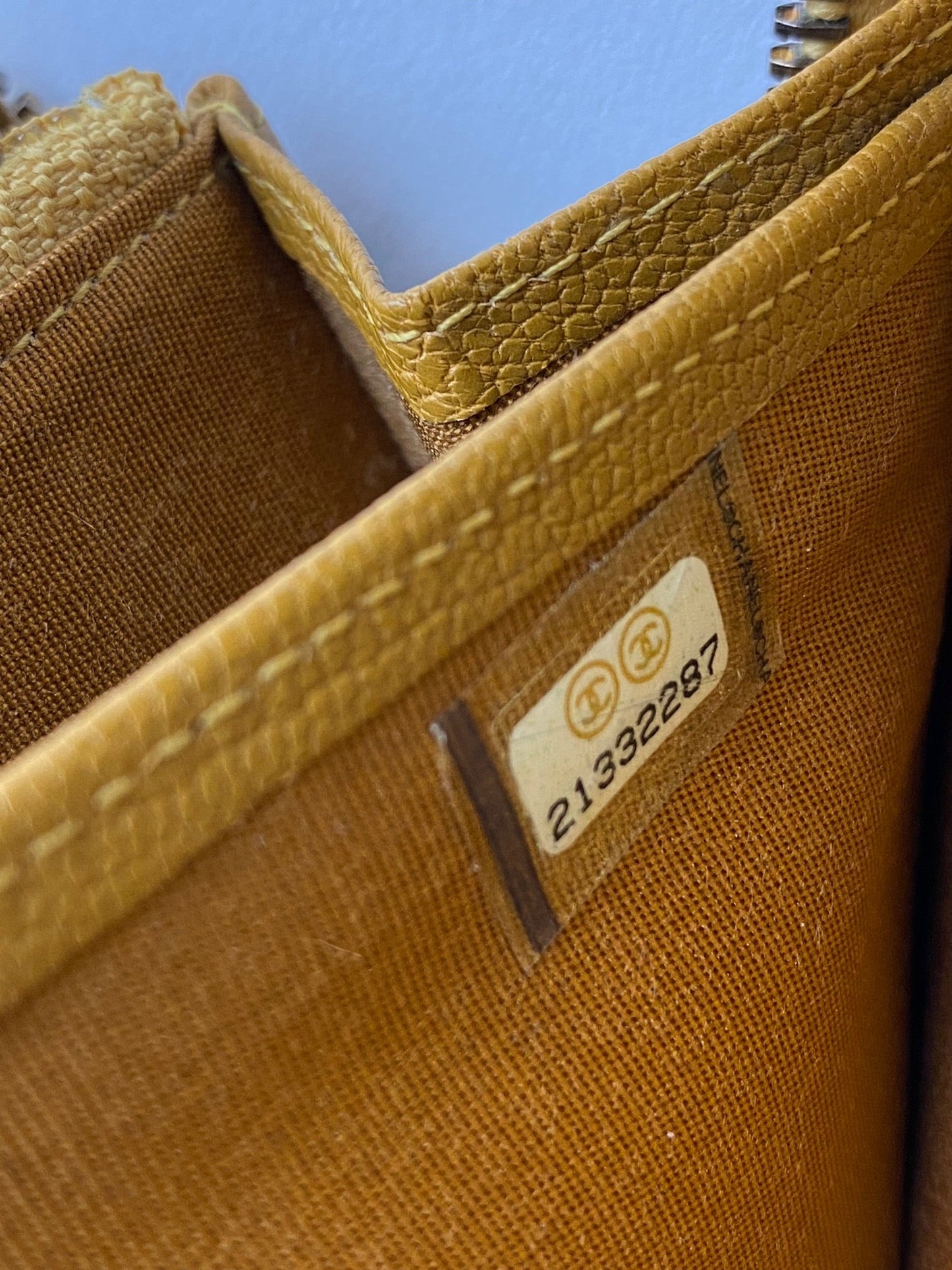 Chanel Quilted Yellow Patent Leather Brilliant Zip Around Wallet Clutch