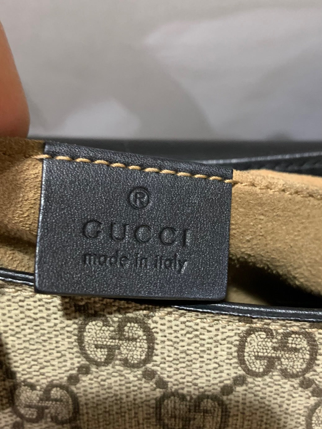 Gucci GG Supreme Web Padlock Black Messenger Shoulder Bag
