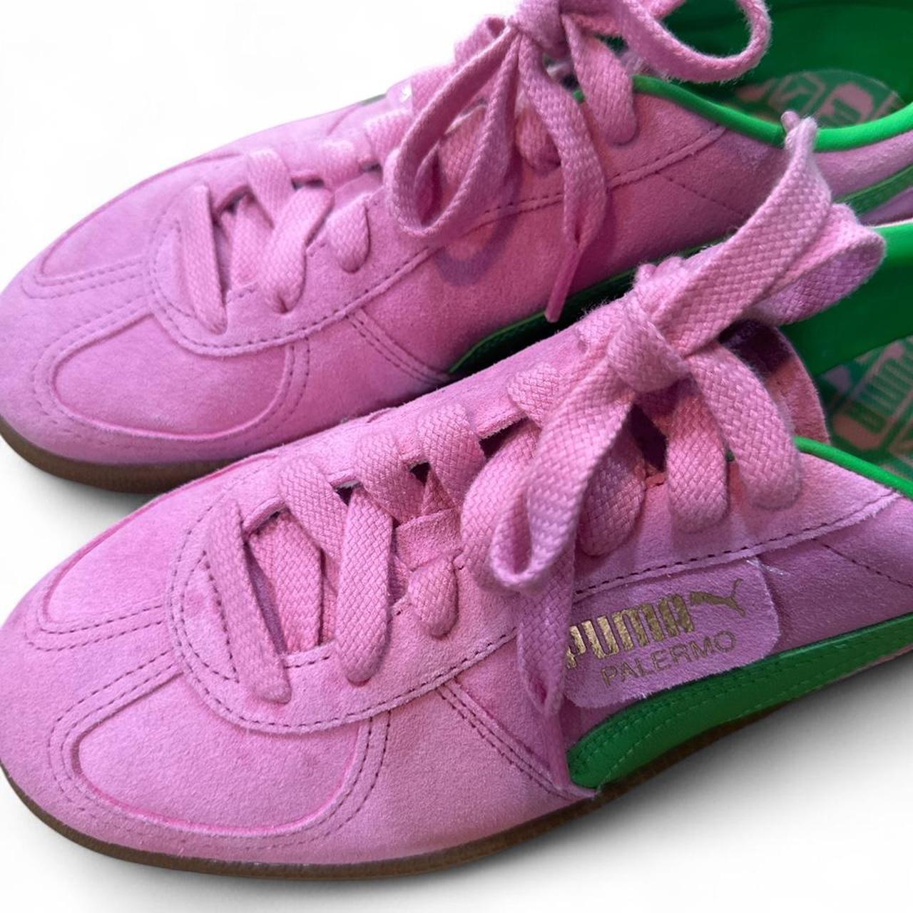 Puma Palermo Pink Green Sneakers Size 9