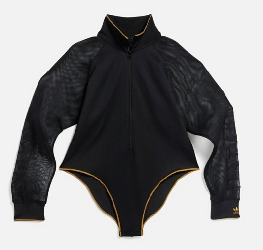 Ivy Park Black Mesh Bodysuit Size Medium