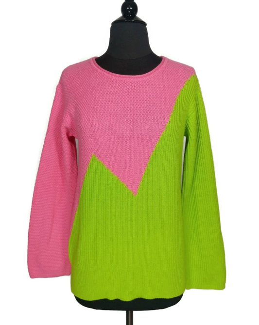 Victor Glemaud Target Pullover Sweater Pink/Green