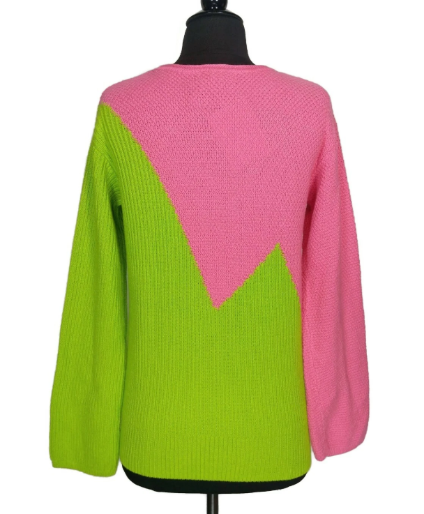 Victor Glemaud Target Pullover Sweater Pink/Green