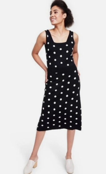 Victor Glemaud Target Black White Polka Dot Sweater Skirt Size XLarge