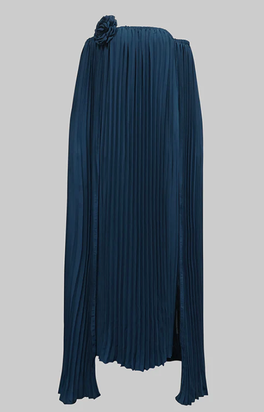 Uoozee Pleated Tiered Off-The-Shoulder Maxi Dress Size 2XLarge