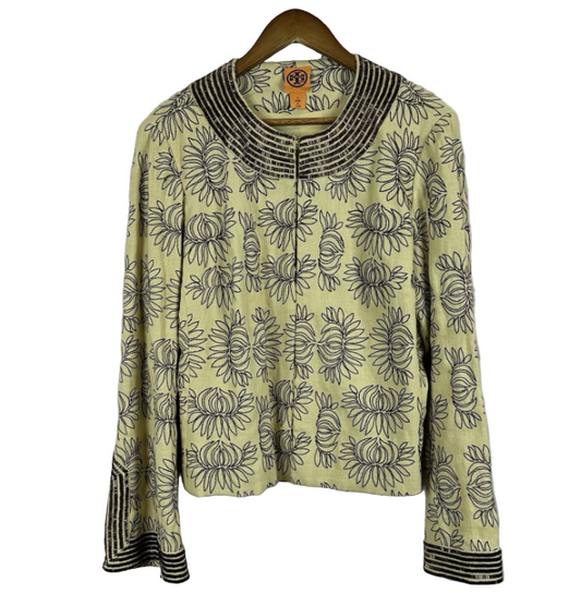 Tory Burch Linen Skirt Suit Size 12