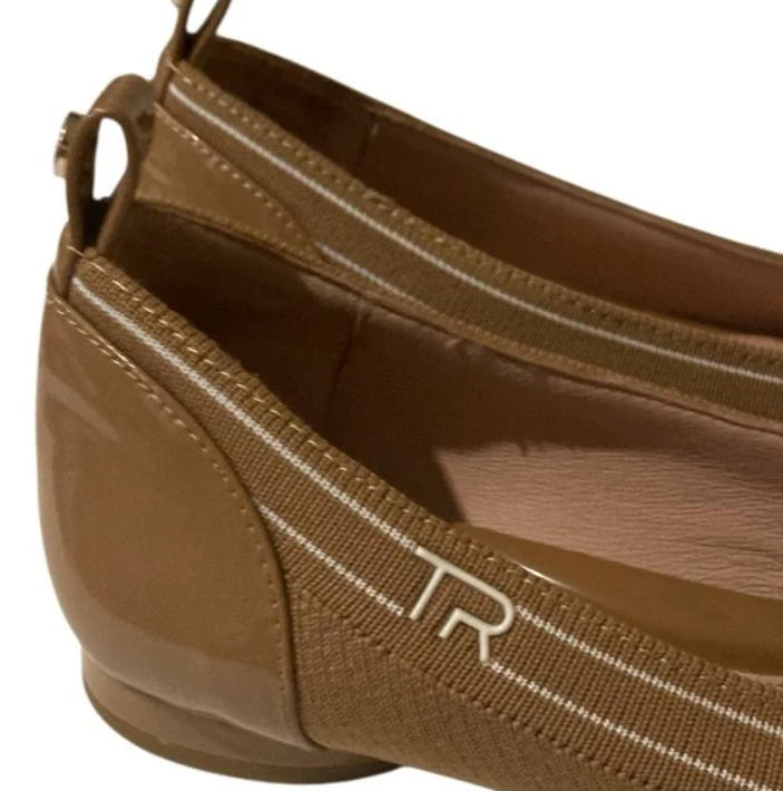 Taryn Rose Knit & Leather Cap-Toe Pamela Flats Size 9