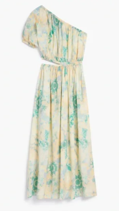 Anthropologie The Westside Poppy Cut Out Silk Maxi Dress Size Small