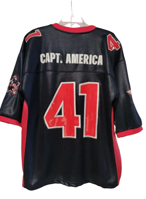 Captain America Marvel Comics Football Jersey Size 2XL
